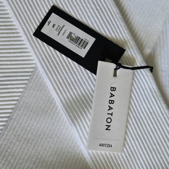 NWT Aritzia BABATON Transcript WHITE S - Picture 2 of 8